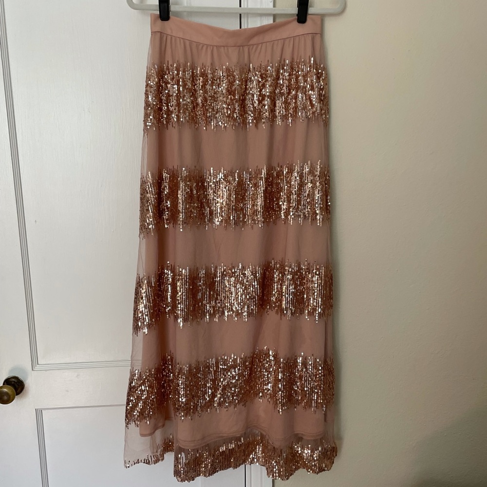 Pink Sequin Skirt